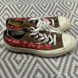 Converse Comme des Garçons x Pro Low PLAY Brown Hearts Women’s Size 9 / Men’s 7